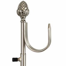 Charger l'image dans la galerie, Adjustable Silver Purse Holder Stand with Decorative Pinecone Finial top