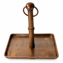 Load image into Gallery viewer, Antique Copper Jewelry & Valet Tray with Ring Handle 2