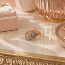 Load image into Gallery viewer, Audre Anne Rose Gold & Grey Agate Ring | Pilgrim | Dream Weaver Canada2