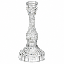 Load image into Gallery viewer, Bella Glass Taper Candle Holder | Large | Clear