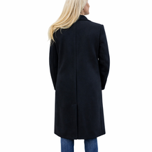 Load image into Gallery viewer, Black Dress Coat with Notch Collar 3