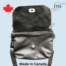 Load image into Gallery viewer, Black Leather Waist Bag/Crossbody Bag | Hides in Hand3