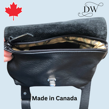 Charger l'image dans la galerie, Black Leather Waist Bag/Crossbody Bag | Hides in Hand4
