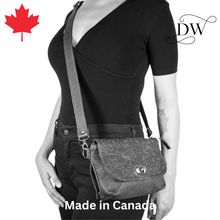 Load image into Gallery viewer, Black Leather Waist Bag/Crossbody Bag | Hides in Hand6