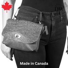 Load image into Gallery viewer, Black Leather Waist Bag/Crossbody Bag | Hides in Hand8