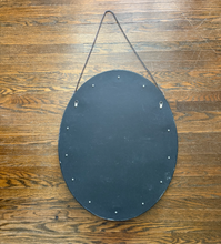 Charger l'image dans la galerie, Black Velvet Oval Wall-Mounted Jewelry Display & Organizer back