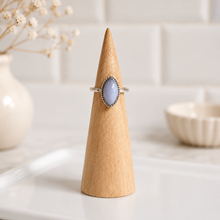 Load image into Gallery viewer, Blue Lace Agate Marquise Ring | Sterling Silver | Dream Weaver Canada4