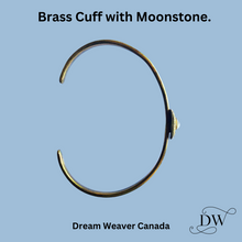Load image into Gallery viewer, Brass Establish Bracelet with Moonstone | Bauxo