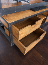 Load image into Gallery viewer, Brodie II Industrial Bookcase with Sliding Ladder & Storage drawer