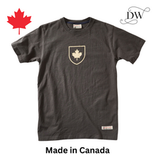 Charger l'image dans la galerie, Canada Shield T-Shirt | Unisex | Slate Grey | Red Canoe