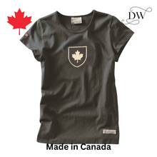 Charger l'image dans la galerie, Canada Shield T-Shirt | Women's | Grey | Red Canoe