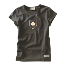 Load image into Gallery viewer, Canada Shield T-Shirt | Women’s | Grey | Red Canoe Dream Weaver Canada