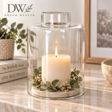 Load image into Gallery viewer, Clear Glass Display Cloche with Flat Top Handle – 8.75" 2