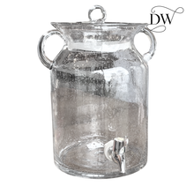 Charger l'image dans la galerie, “Clear bubble glass drink dispenser with spigot and lid – ideal for mulled cider or festive punch from Dream Weaver Canada 2