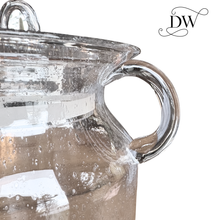 Charger l'image dans la galerie, “Clear bubble glass drink dispenser with spigot and lid – ideal for mulled cider or festive punch from Dream Weaver Canada Handle