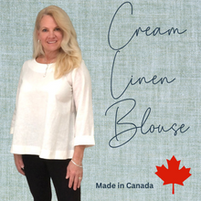 Load image into Gallery viewer, Linen Blouse | Cream