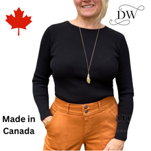 Load image into Gallery viewer, Crew Neck Cotton Sweater | Black | Parkhurst