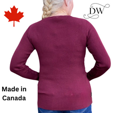 Load image into Gallery viewer, Crew Neck Cotton Sweater | Merlot | Parkhurst4