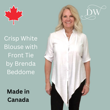 Load image into Gallery viewer, Crisp White Blouse | Front Tie | Brenda Beddome