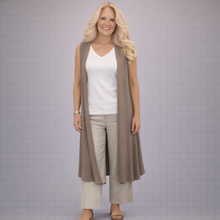 Charger l'image dans la galerie, Flowy Sweater Vest | Taupe Modal5