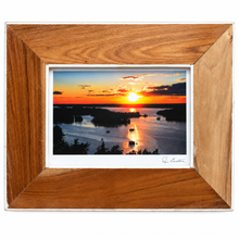 Load image into Gallery viewer, Framed Ian Coristine Navy Islands Sunset – 1000 Islands Wall Art