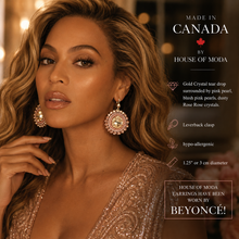 Load image into Gallery viewer, House of Moda Pink Jewel Tear Drop Earrings | Dream Weaver Canada2