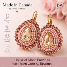 Load image into Gallery viewer, House of Moda Pink Jewel Tear Drop Earrings | Dream Weaver Canada3