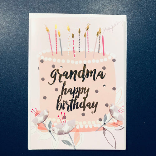 Grandma Happy Birthday | Cake | Card