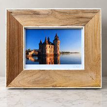 Load image into Gallery viewer, Ian Coristine Boldt Castle Framed Art – Handmade Teak Wood Frame