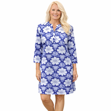Charger l'image dans la galerie, Indigo Floral Cotton Nightshirt