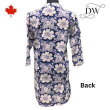 Charger l'image dans la galerie, IndigobackIndigo Floral Cotton Tunic Back | Mahogany