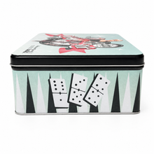 Load image into Gallery viewer, Lucky Star Vintage Casino Storage Tin – Pale Teal side 2