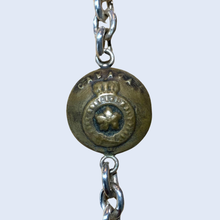 Load image into Gallery viewer, Maple Leaf Crown Button Silver Bracelet | Dream Weaver Canada main