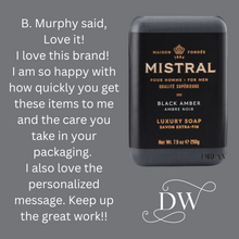 Charger l'image dans la galerie, Savon à barre d’ambre noir | Mistral