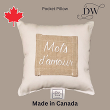 Load image into Gallery viewer, Mots d'Amour Pocket Pillow