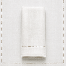 Load image into Gallery viewer, Off-White Shimmer Napkin with Metallic Thread Detail