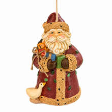 Load image into Gallery viewer, Old World Santa Christmas Ornament with Teddy Bear & Goose – 4.5"