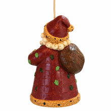 Load image into Gallery viewer, Old World Santa Christmas Ornament with Teddy Bear & Goose – 4.5" back