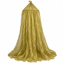 Charger l'image dans la galerie, Olive Green Sheer Organza Hanging Bed Canopy – 27" Hoop