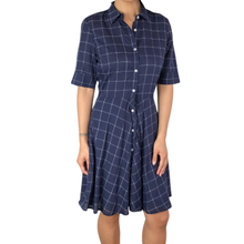 Load image into Gallery viewer, Oxford Navy Plaid Dress | Meemoza | Dream Weaver Canada main