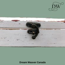 Load image into Gallery viewer, Antique Cream Distressed Wood Jewelry Box