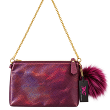 Charger l'image dans la galerie, Rainbow Glitter Crossbody Clutch – Plum Vegan Handbag back 2