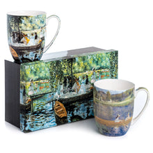 Load image into Gallery viewer, Renoir Boating Scene Set of 2 Mugs

