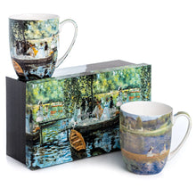 Load image into Gallery viewer, Renoir Boating Scene Set of 2 Mugs | Dream Weaver Canada