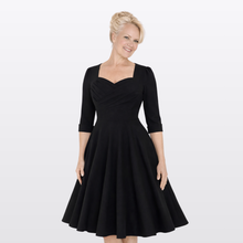 Load image into Gallery viewer, Retro Black Swing Dress