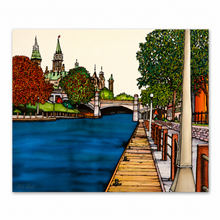 Charger l'image dans la galerie, Rideau Canal, Ottawa Canvas Print 24" × 36" | Renée Bovet