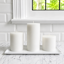 Load image into Gallery viewer, Rustic White Pillar Candle | 3 Unscented DW2