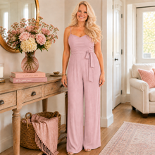 Load image into Gallery viewer, Strappy Maxi Pleated Jumpsuit | Blush Pink 4
