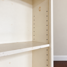 Charger l'image dans la galerie, Tall Solid Wood Bookcase – Cottage White – 88” shelves