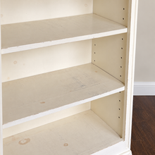 Charger l'image dans la galerie, Tall Solid Wood Bookcase – Cottage White – 88” shelves 2